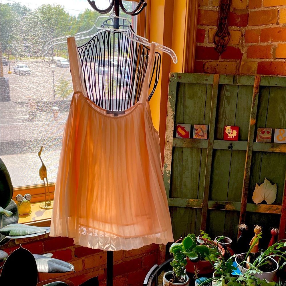 Peach Pleated shirt
